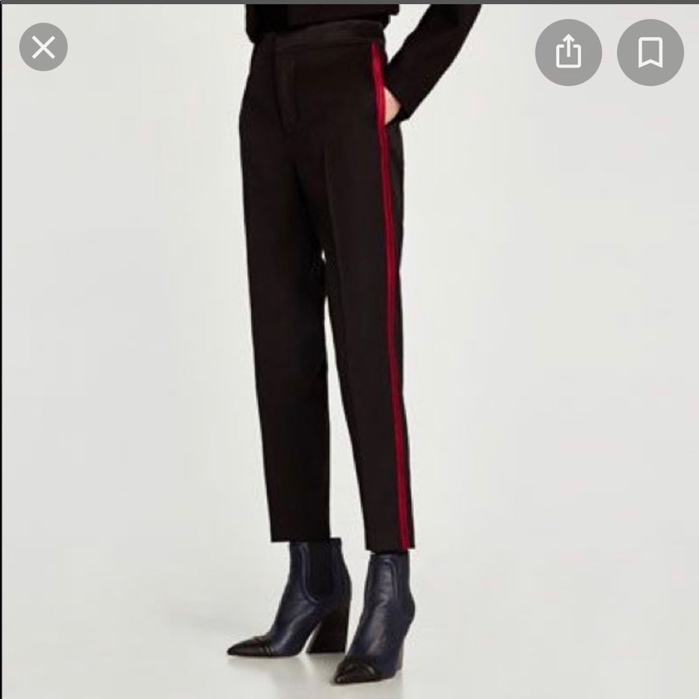 Zara cropped 100% wool pants